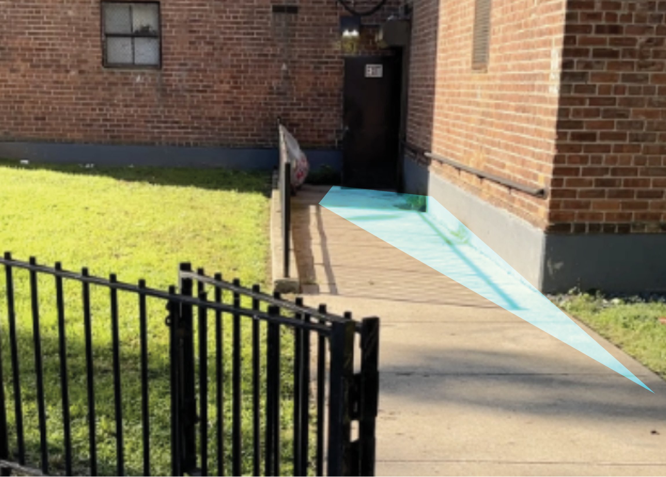 Flooding at building entrances
