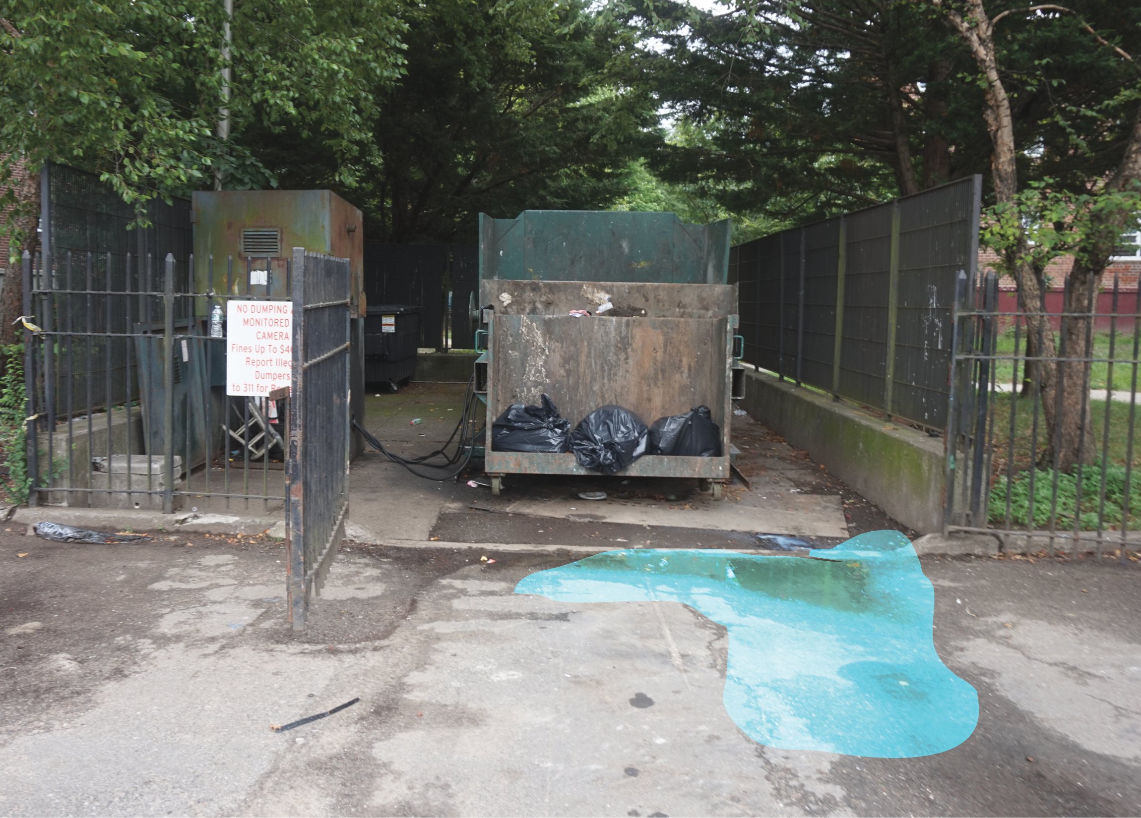 Flooding adjacent to waste yard can disrupt trash operations or decrease water quality in Fresh Creek